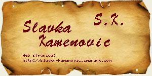 Slavka Kamenović vizit kartica